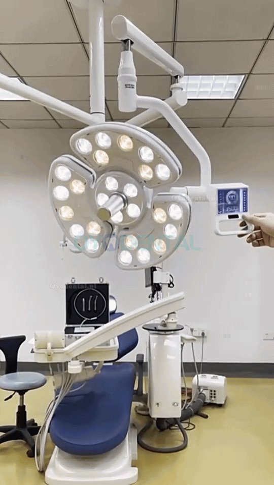 Tandheelkundige plafondgemonteerde chirurgische schaduwloze lamp LED-bediening Examenlicht 52 LED's KY-P138-2